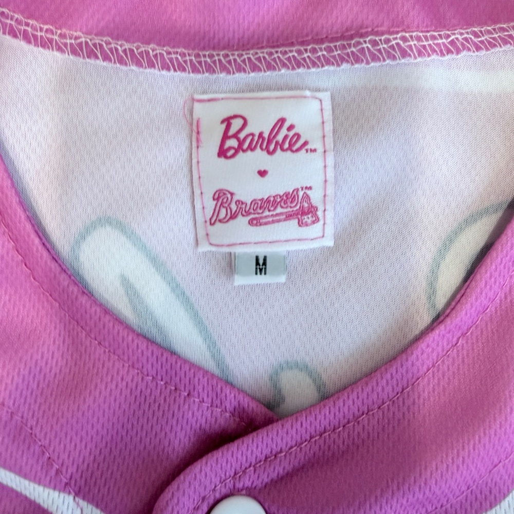 Braves Barbie Pink Baseball Jersey - Picture 4 of 4